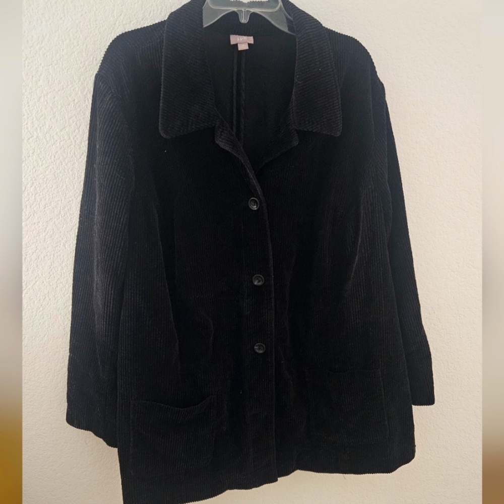 SZ 3X J. Jill Black Corduroy Blazer